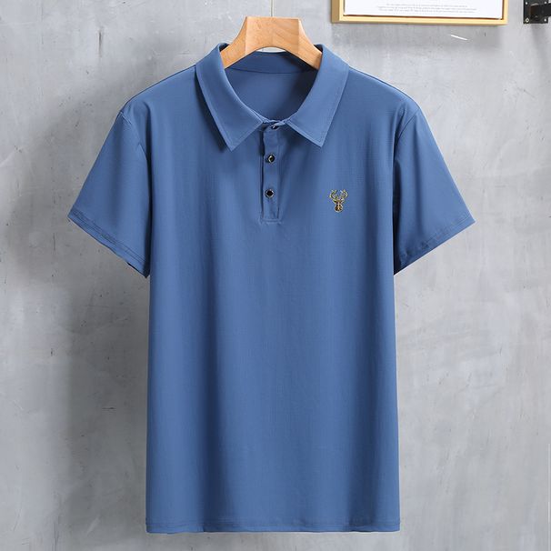 Herrenbekleidung Übergröße Sommer Kurzarm T-Shirt Herren Revers Business Poloshirt Lässiges dünnes T-Shirt Top Kleidung_voghion.com