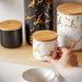 Nordic Ceramic Kitchen Grain Food Storage Candy Coffee Tea Jar Sealed Box_voghion.com