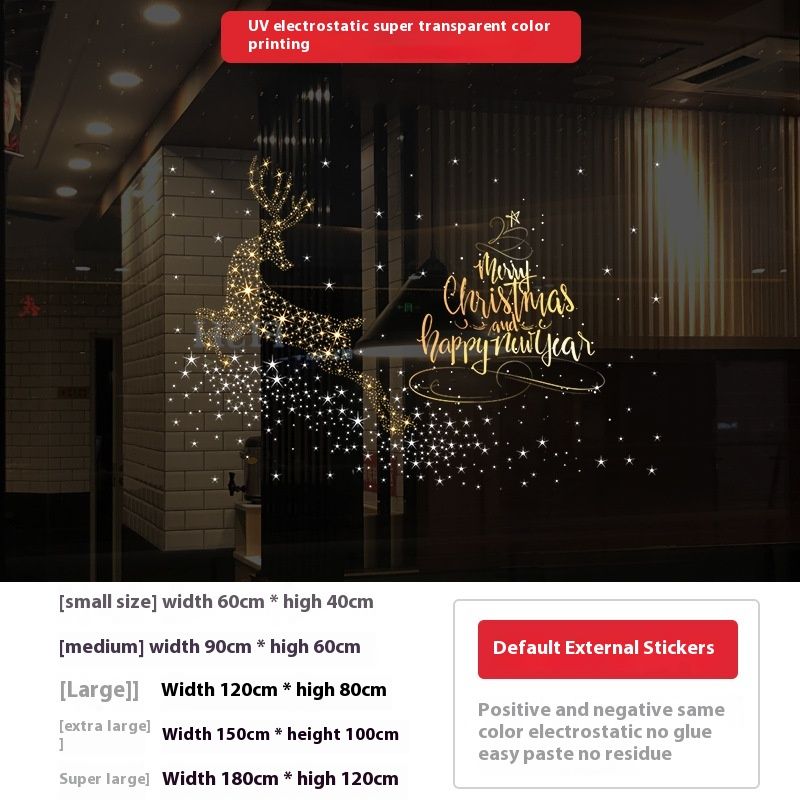 SDUV302 Shopping Mall Window Glass Scene Decoration Stickers_voghion.com