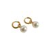 French Style Pearl Pendant Earrings For Women Titanium Steel Gold Plated Simple Ear Cuffs 2024 New Trend_voghion.com