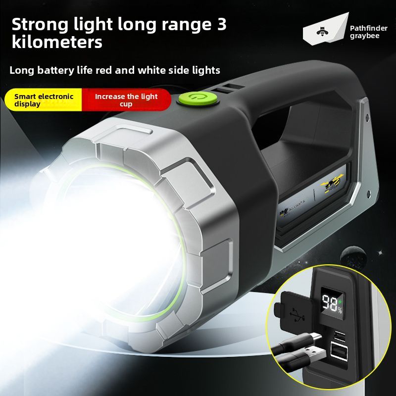 LED Bri Strong Li Long-Range Handheld Searchli Mining Lamp Rechargeable Outdoor Ultra-Bri High-Power_voghion.com