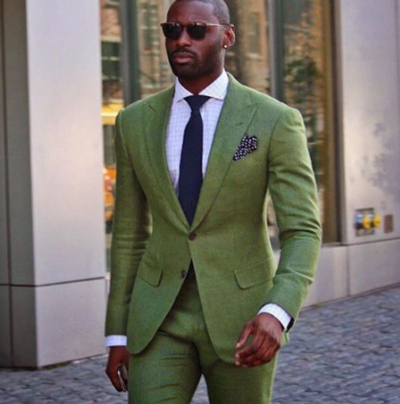 Terno masculino terno de negócios casual duas peças noivo melhor homem banquete de casamento_voghion.com