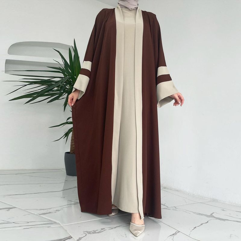 Damen-Abaya-Set mit langem Rock, zweiteilig_voghion.com