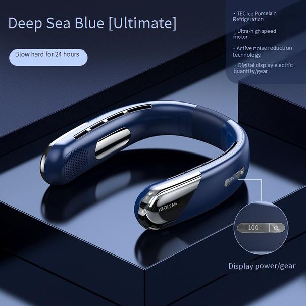 Bladeless Neck Fan - USB Rechargeable With Digital Display & Portable Cooling For Outdoor_voghion.com