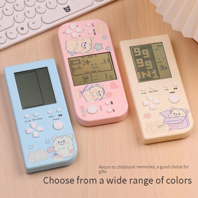 Retro Mini Handheld Game Console For Kids, 4.1 Inch Color Screen, Portable Pocket Video Game Player With Classic AVG Adventure Games_voghion.com