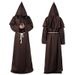 Halloween Cosplay Costume Medieval Monk Costume Monk Robe Wizard Costume Priest Costume COS Costume Stage Costume_voghion.com