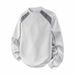 Retro Color-Block Cotton Crewneck Sweatshirt – Oversized Streetwear Essential For Men (S-XXXL, Black/Gray/White)_voghion.com