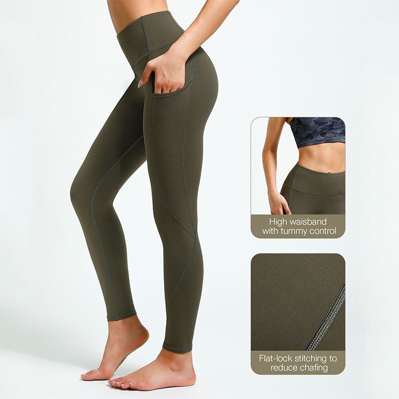 Yoga-Hose, Leggings, Polyestergewebe, hautfreundlich, starkes Wickelgefühl, leicht und atmungsaktiv, schnell trocknend, Marineblau_voghion.com