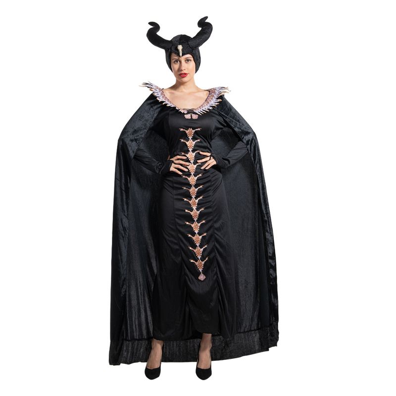 Annual Carnival Party Stage Sleeping Curse 2 Halloween Witch Performance Makeup Ball Dress_voghion.com