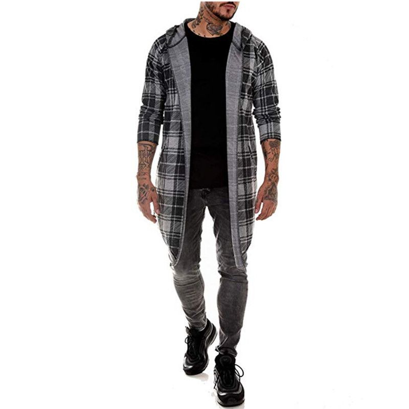 Casaco corta-vento casual masculino com lapela de comprimento médio e jaqueta masculina exclusiva para uso internacional_voghion.com
