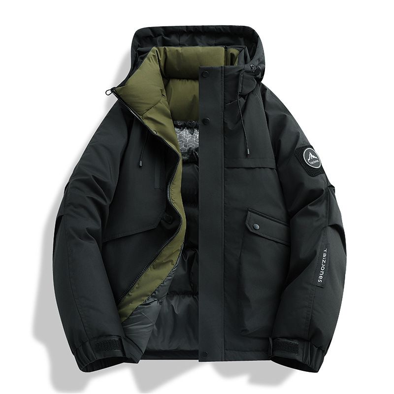 Giacca antivento impermeabile in cotone al grafene da uomo – Cappotto con cappuccio per tutte le stagioni (S-4XL, Nero/Grigio/Cachi/Arancione/Verde/Giallo)_voghion.com