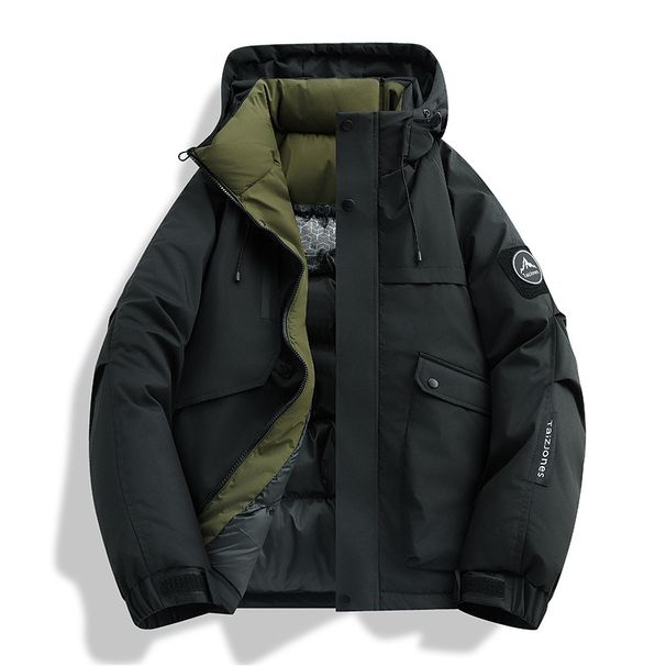 Giacca antivento impermeabile in cotone al grafene da uomo – Cappotto con cappuccio per tutte le stagioni (S-4XL, Nero/Grigio/Cachi/Arancione/Verde/Giallo)_voghion.com