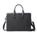 Handbag for men, black business briefcase, leather horizontal shoulder bag, crossbody high-end computer file bag. Wishing you a happy life_voghion.com