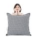 Houndstooth Throw Pillow Covers - Black & Orange Luxury Cushion Covers For Sofa Modern Geometric Pillow Cases (Zipper Closure No Insert Included)_voghion.com