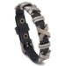 X Rivet Punk Dark Rock Adjustable For Men And Women Couples 4 Colors Cowhide Bracelet_voghion.com