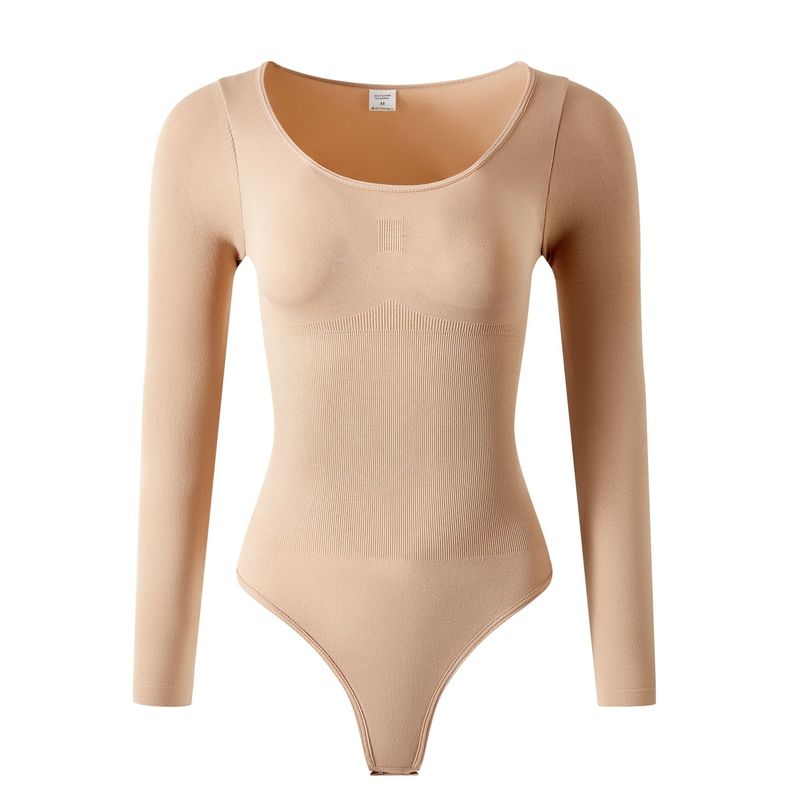​​Seamless Shapewear Bodysuit For Women - Tummy Control Waist Trainer With Butt Lifting & Slimming Effect, Long Sleeve Slimming Underwear​​_voghion.com