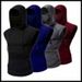 Men's Hooded Face Mask Workout T-Shirt - Breathable Sleeveless Gym Vest For Running, Training & Outdoor Sports (Black, Blue, Wine Red, Grey) S-XXL_voghion.com