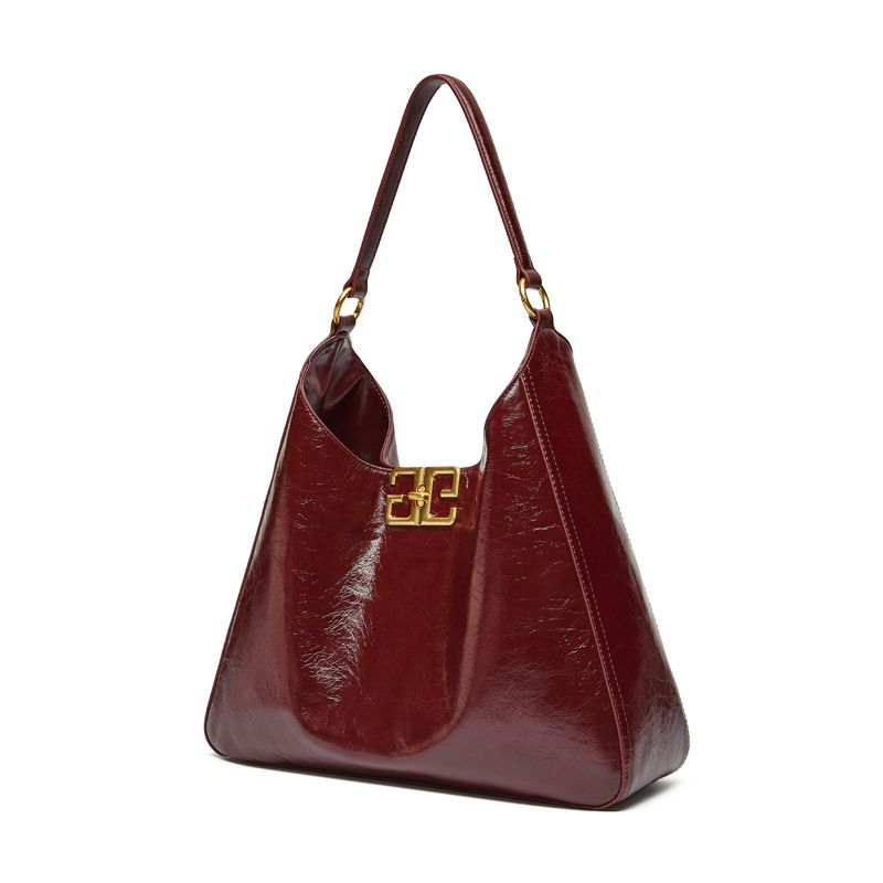 First Layer Of Cowhide Underarm Bag Hobo Bag Women's High End Second Hand Shoulder Bag Large Bag Large Capacity Tote Bag_voghion.com
