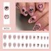 Nail Art & Strumenti Ovale Lungo Rotondo Testa Aurora Nail Art Nero Dolce Fresco Spine Amore Rosa Unghie Finte Indossare Armatura_voghion.com