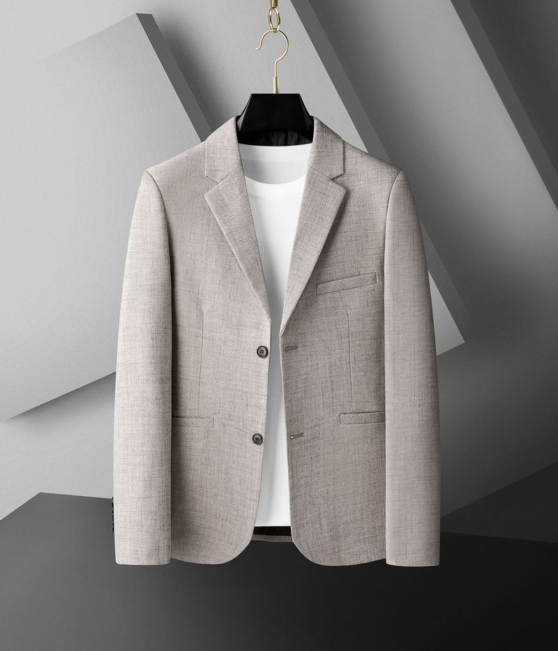 CT Blazer Jacket 2025 Men's Professional Spring Autumn New Office White Collar Sales Solid Color Suit Business Formal Wear_voghion.com