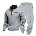 Schweres Winter-Outdoor-Arbeitskleidungsset für Herren, lässiges Jogger-Sweatshirt und Hosenset – entspannte Passform für Streetwear und Pendeln_voghion.com