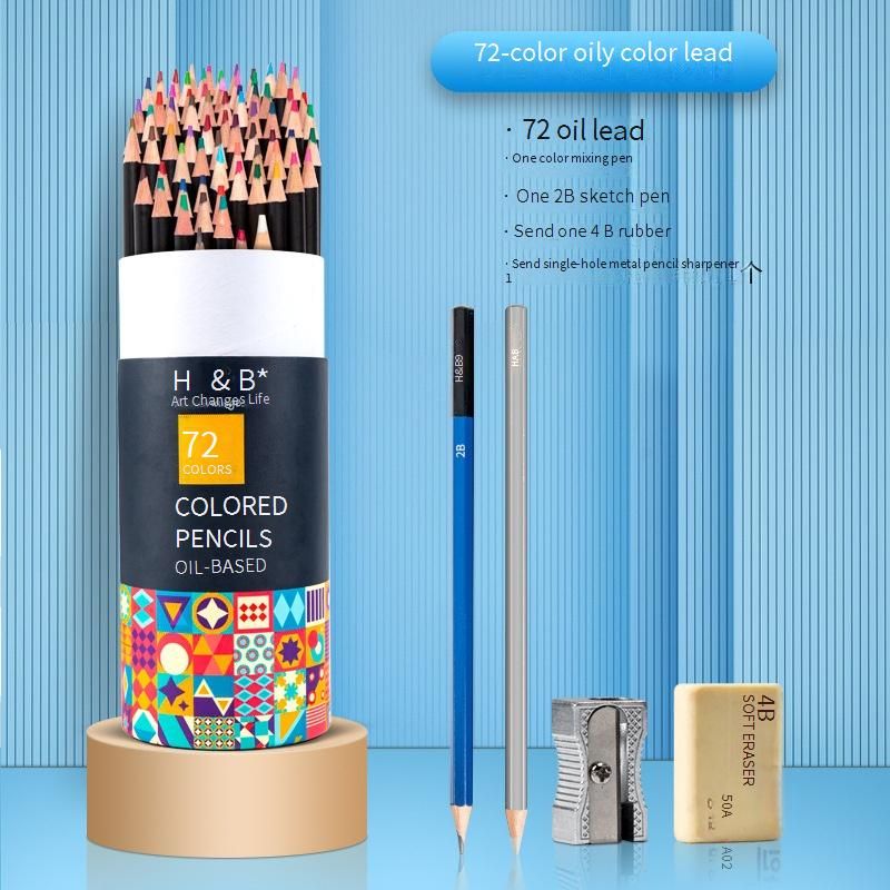 72-Color Professional Colored Pencils Set - Oil-Based & Water-Soluble Art Pencils For Artists, Students & Hobbyists - Premium Wooden Barrel Case_voghion.com