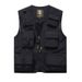 Men's Clothing Multipocket Photographer Vest Tactical Work Jacket For Media Professionals - Lightweight Polyester, Hooded, Zipper Front_voghion.com