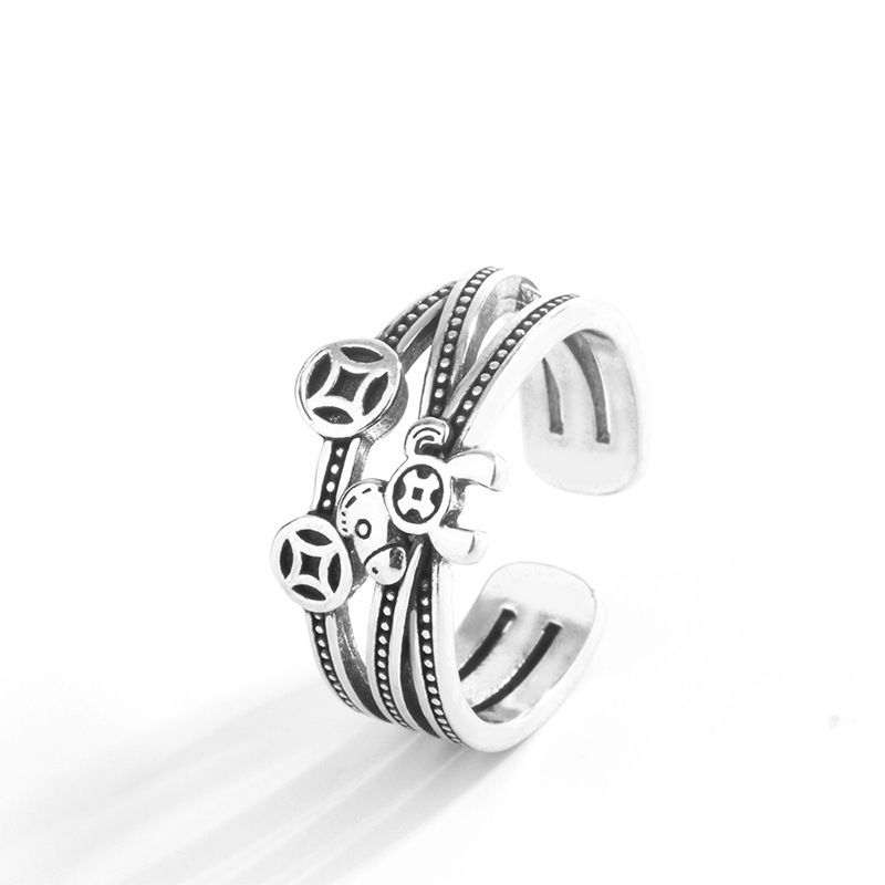 Soldi istantanei, rete di dita indice femminili a forma di fiore, persone popolari, anello, stile tradizionale cinese, realizzato in vecchio e_voghion.com