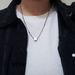 【Non-Fading】Wang Yibo Same Style High-End Square Necklace For Men And Women Trendy Hip-Hop Niche Personality Versatile_voghion.com