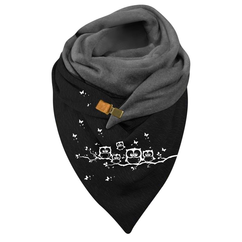 Fashion Printing Scarf Wrap Women Button Wrap Casual Warm Ladias Scarves Soft Cashmere Foulard Winter Ladias Shawls_voghion.com