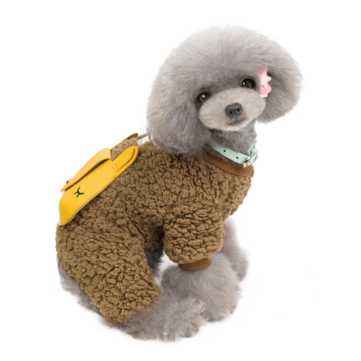 Pet Clothing Autumn/Winter New Teddy Dog Cat Bag Style 19 Thick Four Leg Velvet Clothes_voghion.com