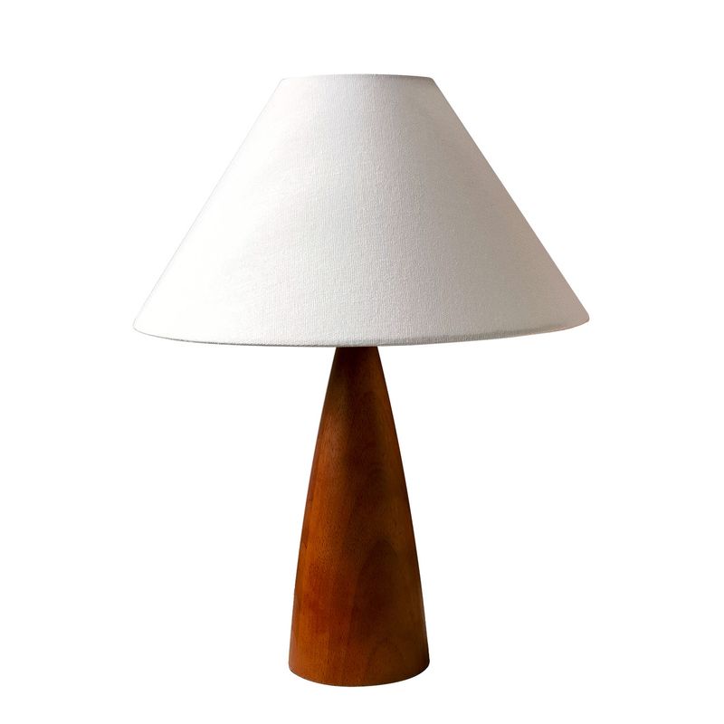 High end solid wood desk lamp, antique simple handmade sheepskin paper, Wabi Sabi style bedroom decoration, American_voghion.com