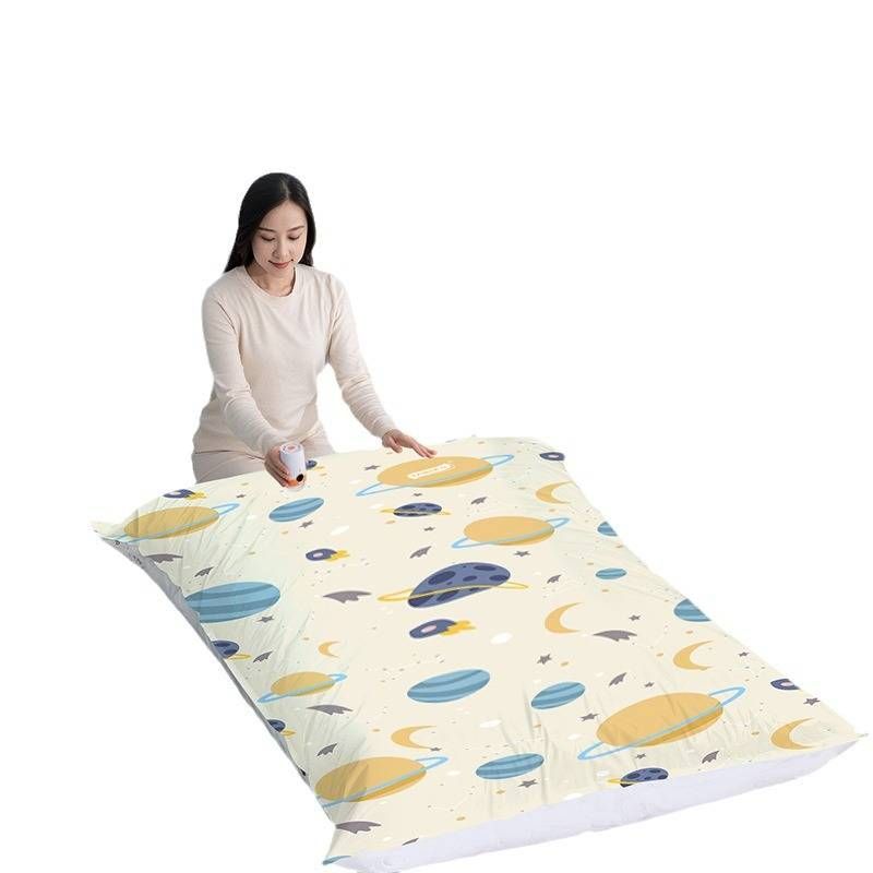 No-Pump Vacuum Storage Bags - Space Saver For Blankets, Winter Clothes & Down Jackets, Extra Thick & Airtight Design_voghion.com