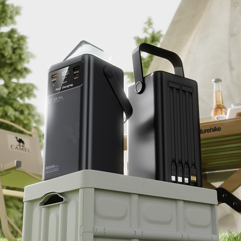 Power Bank szupergyors töltés nagy kapacitású 160000 mAh kültéri kempinglámpa beépített vezetékes mobil tápegységgel logóval_voghion.com