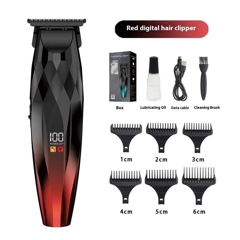 Hair Trimmers Electric Hair Clipper For Men, Gradient Hair Clipper, Digital Display, Professional Ceramic Hair Clipper_voghion.com