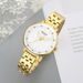 Women's Small Dial Waterproof Watch With Stainless Steel Band, Elegant And Minimalist Quartz Fashion Watch Simple Steel Belt Fashion Watch Style_voghion.com