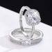 Paar Offene Diamant Simulierte Hochzeit Unisex Versilberte Ringe Damenschmuck_voghion.com