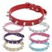 Pet Anti-Bite Rivet Small And Medium Leather Leash Dog Neck Collar_voghion.com