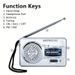 Kompakt sëlwergro Retro AM FM Radio - Batteriebetriebenen Transistor mat DSP Chip, Lautsprecher & Kopfhöreranschluss, haltbaart Design_voghion.com