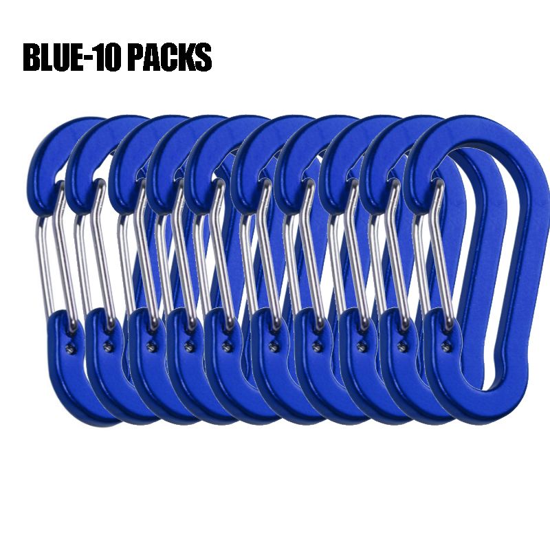 10 pezzi moschettone clip mini portachiavi in lega di alluminio moschettone clip anelli a D per campeggio all'aperto escursionismo pesca zaino in spalla 2023_voghion.com