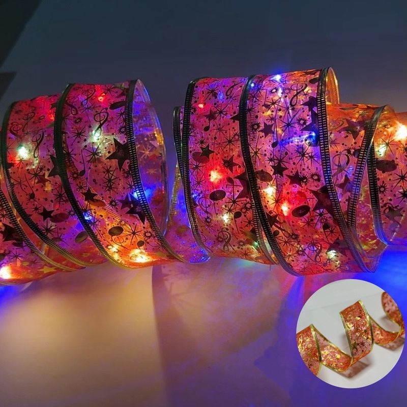 Christmas Ribbon LED Lights - Decorative Gift Wrap Lights For Holiday Decor, Indoor/Outdoor Use - Soft Glow & Color-Changing Modes_voghion.com