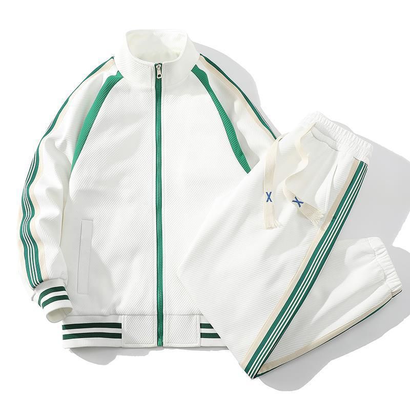 Atpūtas sporta vīriešu un sieviešu pavasara divdaļīgs komplekts, pāra tērps, jaka, moderns skolas sākuma tērps_voghion.com