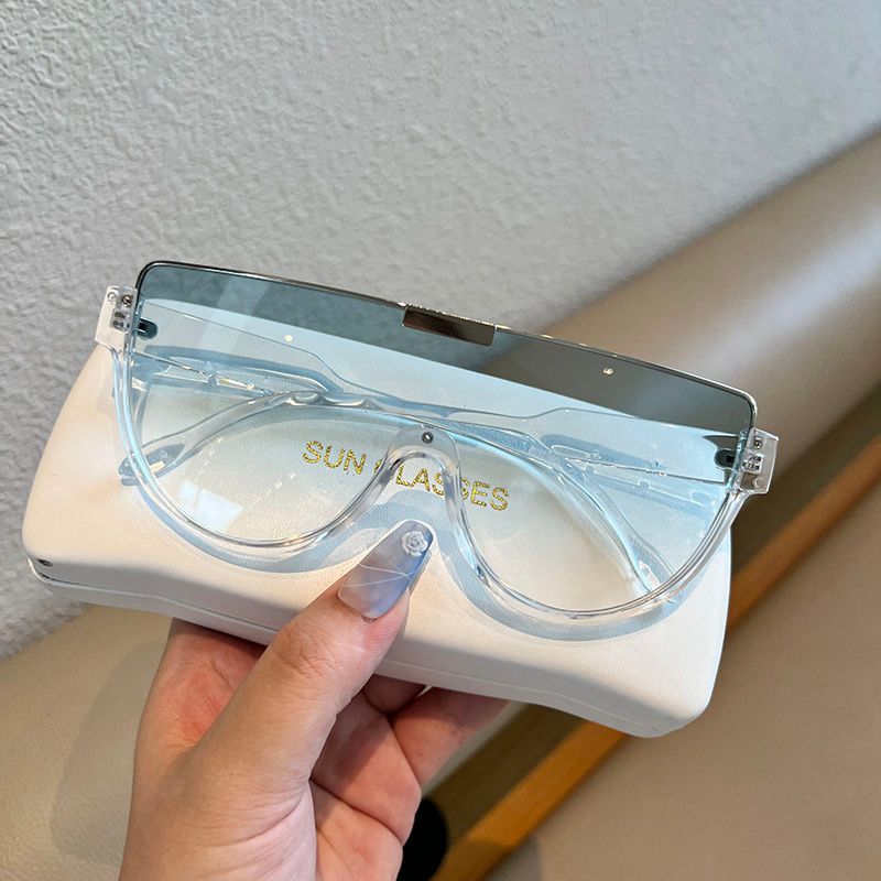 One-piece Women's Brown Sunglasses Men's UV Protection Glasses_voghion.com