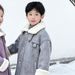 Korean-Inspired Faux Fur-Lined Long Coat Family Set – Stylish Matching Winter Outerwear For Parents & Kids (Sizes 100-140cm & S-3XL)_voghion.com