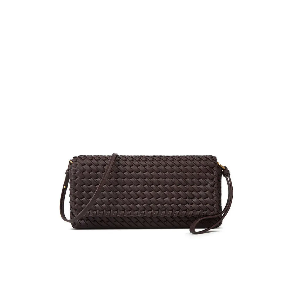 Nuova borsa a tracolla versatile di alta qualità, da portare sotto le ascelle, intrecciata a mano, lunga, con chiusura a scatto_voghion.com