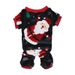Pet Clothes Candy Reindeer Snowflake Pattern Ribbed Crew Neck Coral Warm Dog Four-Legged Fleece Jacket_voghion.com