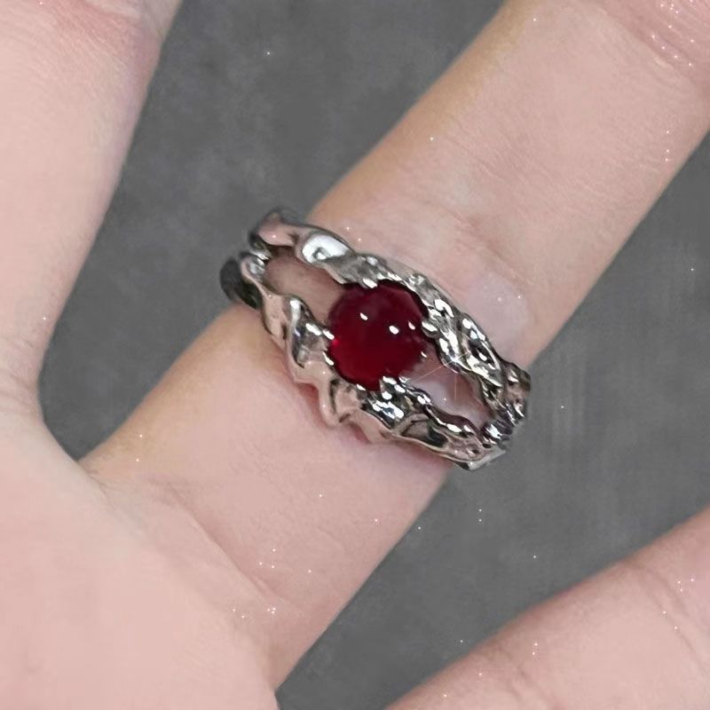 Anello da dito indice unisex unico con croce punk a farfalla aperto per donna, moda, dolce e alla moda._voghion.com
