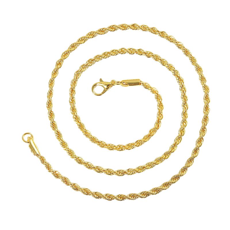 Shuosbai hommes 3mm collier ras du cou Style Hip Hop torsion chaîne collier homard boucle alliage collier bijoux accessoires_voghion.com