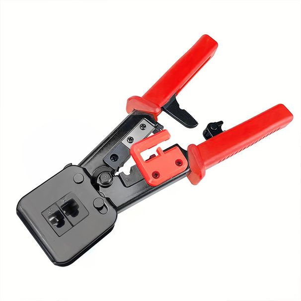 Professional RJ45 Crimping Tool For Ethernet Cables - Heavy Duty 8P6P Punch Down Network Cable Crimper With High Carbon Steel Blades For Electricians_voghion.com