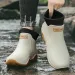 Mens Waterproof Oil Proof Winter Outdoor Women Water Shoes Plush Lining PU Non-Slip Low Top Rain Boots EU 36-44 250122_voghion.com